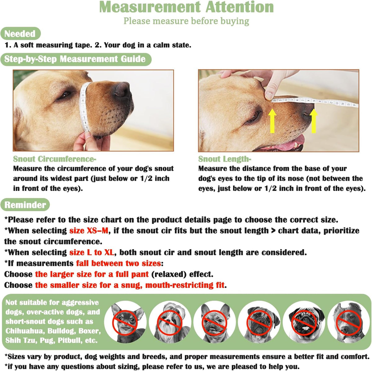 Mayerzon Soft Mesh Dog Muzzle for Small Medium Large Dogs Anti - Black / S [Snout Cir: 8.5"-9.5"] - image 2