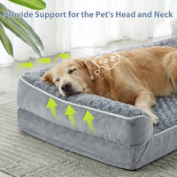 Orthopedic Washable Dog Bed - Gray / 35.0"l x 22.0"w x 6.5"th - image 2