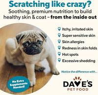 Dave's Pet Food Sensitive Skin Dog Food for Skin and Coat (Chicken & Sweet Potato), Wet Canned, Made in USA, 13.2oz Cans (12 Pack)