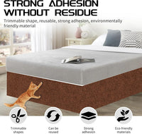 2 Pcs Self-Adhesive Cat Scratch Mat - Brown - image 4