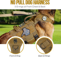 OneTigris Tactical Dog Harness with 5X Metal Buckle - XL / Brown - image 4