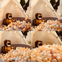 Realhaha Ball Pit Balls Star Shapes Plasticballs for Ballpit Playpen – Fun for Kids & Family - Pink Gold White / 500 - image 2
