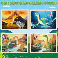 LACCHOUFEE 4-pack wooden puzzles for kids ages 3 to 5 - view 16