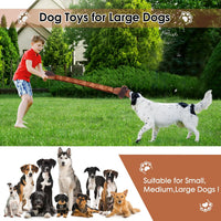 Squeaky Dog Toys for Large Dogs, Tough Tug of War Puppy Toy - Brown / Long neck dog - image 3