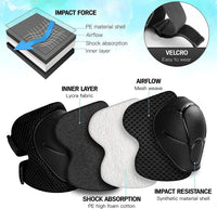Adjustable Kids Helmet with Knee Pad, Elbow Pads & Wrist Guards - black / Small( 3- 8 years ) - image 4