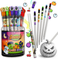 Halloween Smencils Cylinder, HB #2 Scented Smelly Pencils - Halloween