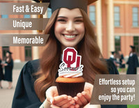 Ohio State Merch Cupcake Toppers & Decorations OSU Party Cake Decor - Oklahoma Sooners - image 4
