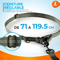 Active Pack Hands Free 2 Dogs Leash Medium & Large - Olive Green / 1 dog M/L - image 4