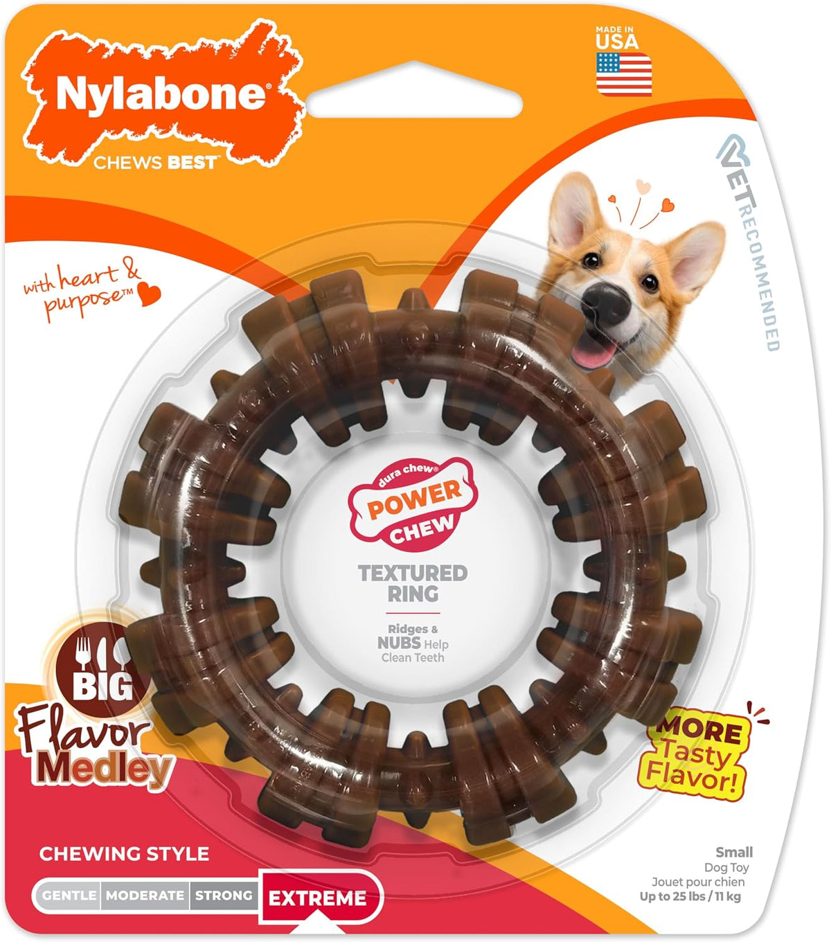 Nylabone Power Chew Customer Favorites Dog Chew Toys - Small / Textured Ring
