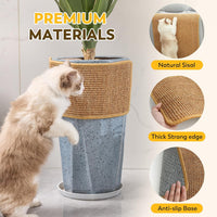 Sisal Cat Scratcher Mat with Sticky Tapes - Camel / 23.6" x 15.7" (2-Pack) - image 3