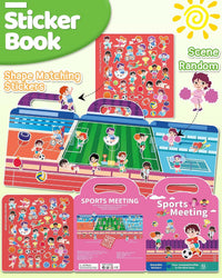 Benresive Reusable Sticker Book, Travel Stickers for Kids - Sports - image 2