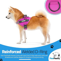 PawPawify Custom No Pull Dog Harness with Name and Phone Number, Heavy Duty Personalized Pet Vest to Prevent Tugging, Pulling, or Choking, Training and Walking (New Pink, XL (60-85 LBS))