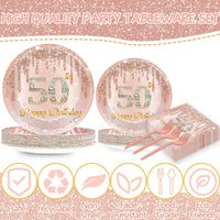 CHUNNIN 200 PCS Gone Fishing Party Plates Napkins Fishing Tableware - 50th Birthday - image 3