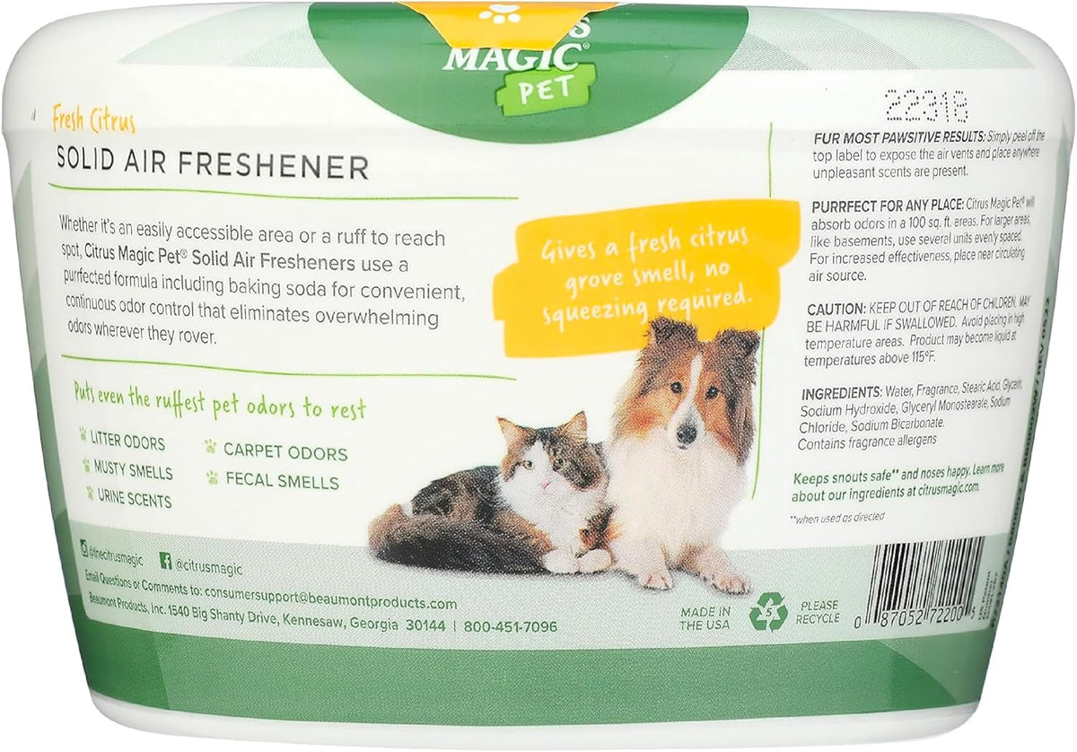 Citrus Magic Pet Solid Air Fresheners - Fresh Citrus / 20 Ounce (Pack of 2) / 20 Ounce (Pack of 2) - image 2