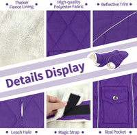 Malier Dog Coat Warm Dog Winter Coat - Purple / Small - image 3