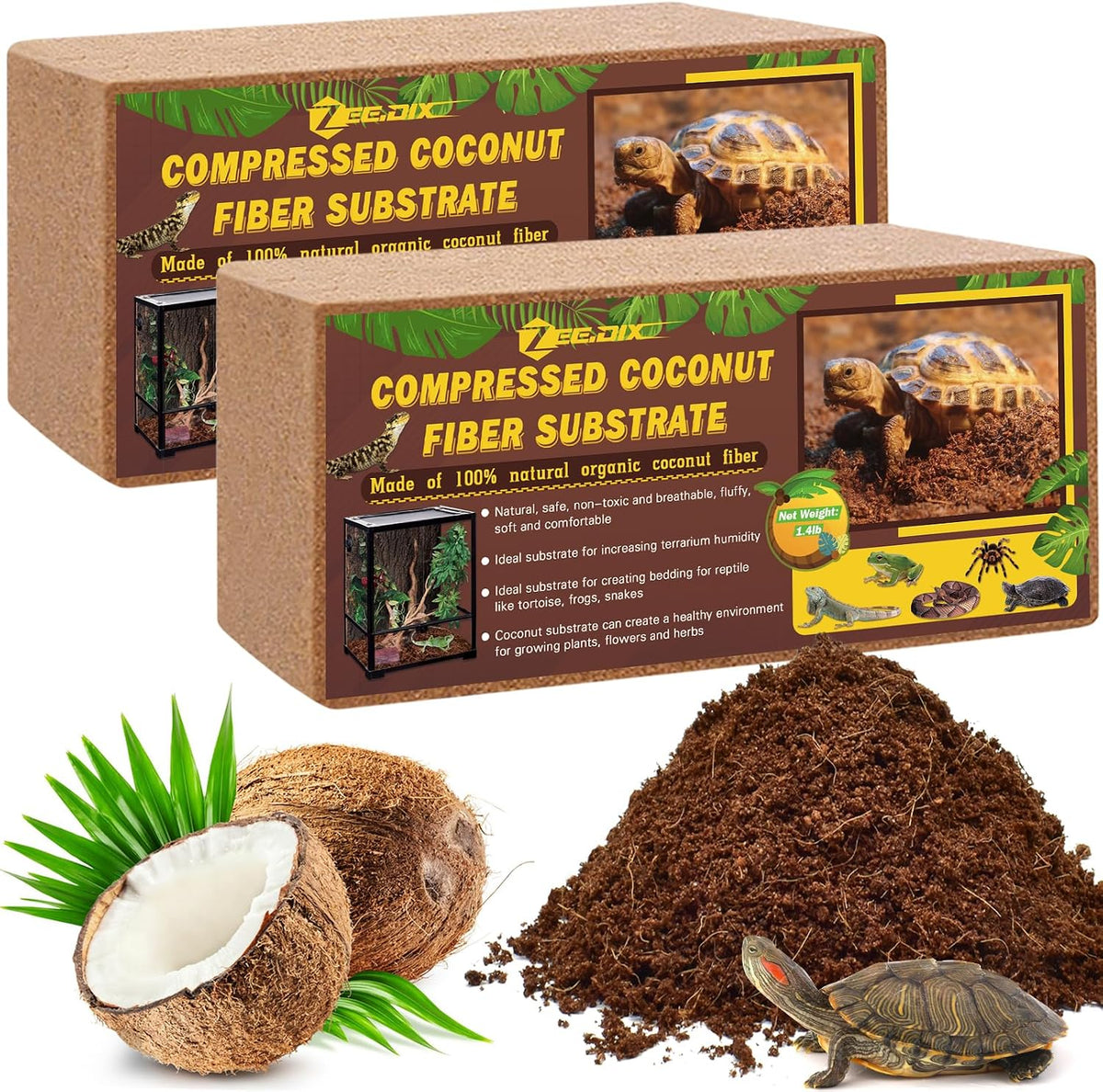 2 Pack Coconut Fiber Substrate - 2pcs
