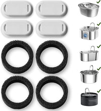 PETLIBRO 4 Pack Replacement Filters for Stainless Steel Cat Water Fountain PLWF003 / PLWF006, Adjustable Water Flow Pet Fountain, Super Quiet Dog Water Dispenser