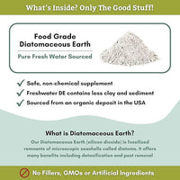 Wholistic Pet Organics DE for Dogs Organic Food Grade for Dogs - 13 Oz - Safe Non-Chemical Freshwater Silica Improves Overall Health