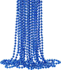 ZZYFGH 12 PCS Bead Necklace, 33'' Mardi Gras Beaded Necklaces – Fun for Kids & Family - Blue