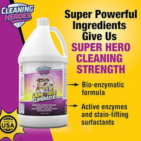 Pet Carpet Cleaner & Urine Odor Eliminator for Strong Odor - 128oz Enzyme Cleaning Spray for Cat & Dog Pee - Spot Cleaner for Carpet Upholstery, Marble, Tile, Wood - Carpet Deodorizer