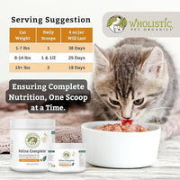 Wholistic Pet Organics Feline Complete Organic Pumpkin - 4 Oz - Multivitamin & Probiotic Powder for Cats - Natural Cat Food & Digestive Support