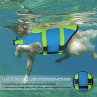Dogcheer Dog Life Jacket, Cute Shark Dog Life Vest for Swimming Boating with Superior Buoyancy - Blue & Green / Medium - image 3