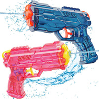 JouJueBoo 2 pack water guns for kids with clear 180cc tanks, blue and green - view 2