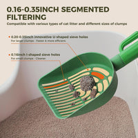 Cactus Cat Litter Scoop with Holder, 2 Replaceable Shovels - Cactus Green / Litter Scoop with 3 Trash Bags - image 4