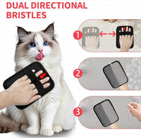 Static Pet Hair Removal Glove, 2 Pcs Electrostatic Dog Hair Remover Brush, Reusable Cat Fur Grooming Gloves for Furniture Couch Carpet Curtain Car Seat Cleaning Tool
