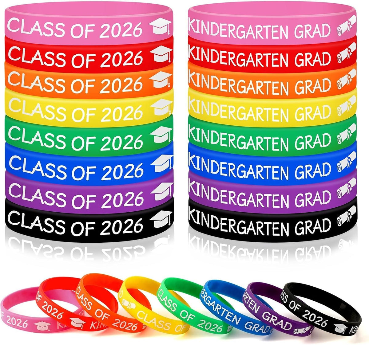 JUNEBRUSHS 24pcs Halloween Silicone Bracelets - Kindergarten