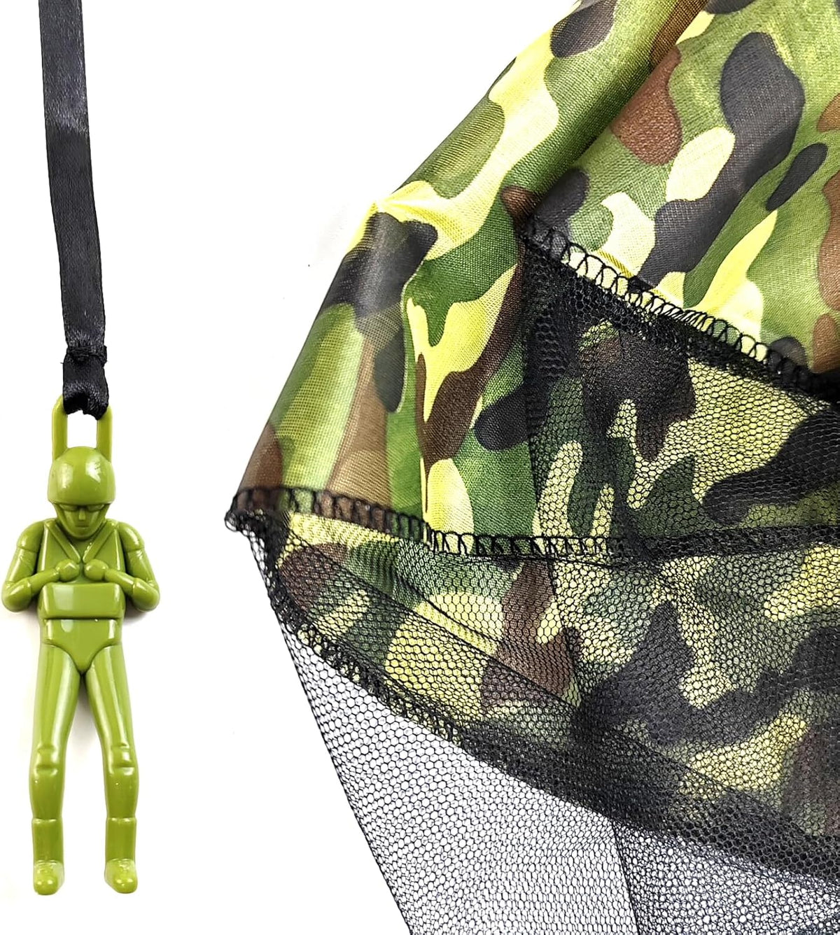 ROYHOO 15-pack army camo parachute toys with plastic soldier figures in 3 colors - view 4