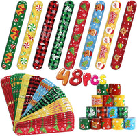 FOIMAS 48pcs Halloween Slap Bracelets - Christmas