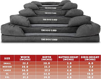 The Dog’s Bed, Small Plush Grey, Memory Foam, Pain Relief: Arthritis, Hip & Elbow Dysplasia, Post Surgery, Lameness, Supportive, Calming, Waterproof Washable Cover, Veterinary Approved