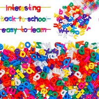 Wesiti alphabet lacing beads with uppercase and lowercase letters, ropes and buckets - view 2