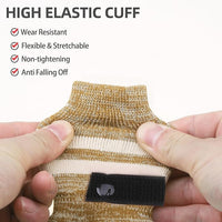 PUPTECK Non-Slip Dog Socks to Prevent Licking Paws, Double Sides Dog Boots & Paw Protectors Booties Traction on Hardwood Floors Hot Pavement with Grippers, for Small Medium Large Senior Dogs, Khaki L