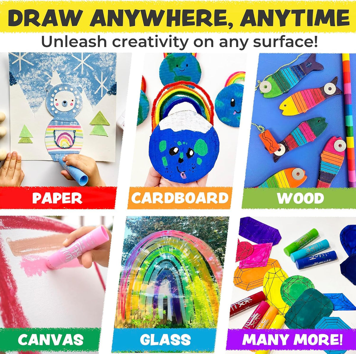 Kwik Stix solid tempera paint sticks, 12 pack in light blue, twist-up washable paint - view 11