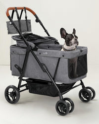 Dog Stroller for Large & Medium Dogs, for 2 Small Dogs – Essentials for Dogs - Urban Gray