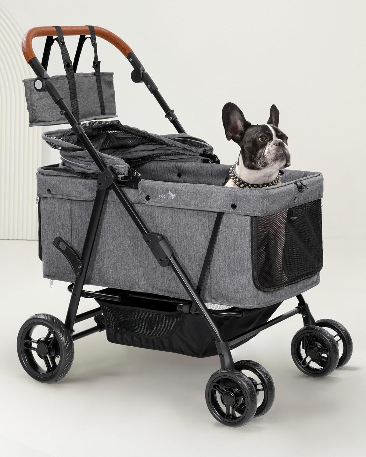 Dog Stroller for Large & Medium Dogs, for 2 Small Dogs – Essentials for Dogs - Urban Gray