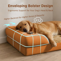 Comfort Expression Waterproof Orthopedic Dog Bed for Extra Large Dogs – Essentials for Dogs - 42.0"L x 30.0"W x 8.5"Th / Orange - image 3