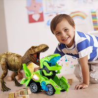 Transforming Dinosaur Car Toy for Kids 3-5 - Green - image 4