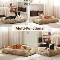 FURTIME Dog Beds Large Sized Dog, Washable Dog Bed for Crate - Beige / XL(42"x27"x4") - image 3