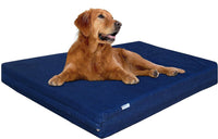 Extra Large Orthopedic Memory Foam Dog Bed for Large Dogs - 47.0"L x 29.0"W x 4.0"Th / Navy Blue