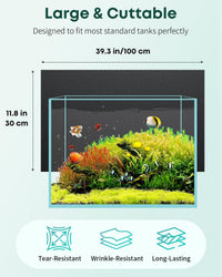 Pawfly Black Aquarium Background - 39.3" x 11.8" - image 2
