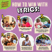 Lyrically Correct 90s and 2000s hip-hop and R&B music trivia card game box and cards - view 13
