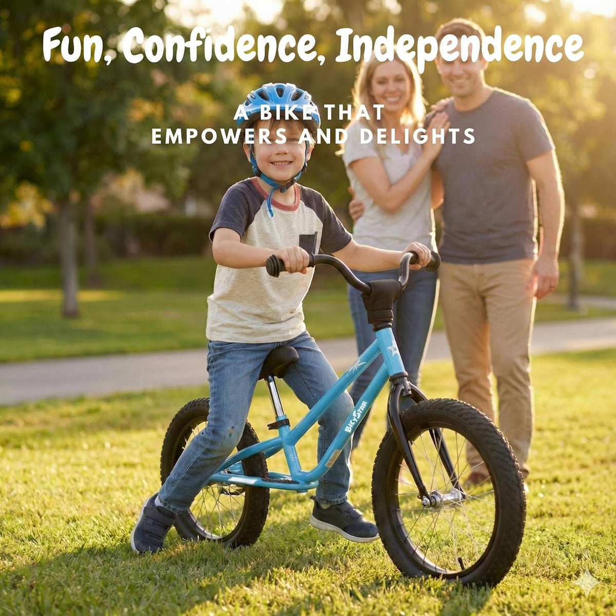 bicystar 16-inch balance bike for kids with BMX-style frame and air tires - view 11