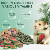 KATUMO Rabbit Chew Treats - 430g Mixed Natural Timothy Hay Pumpkin Carrot Beet Spinach Chew Toys for Rabbit Guinea Pig Hamster Bunny Chinchilla Gerbil Small Rodent Pets