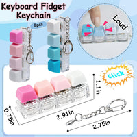 2 PCS Keyboard Fidget Toy - Blue Pink / General - image 2