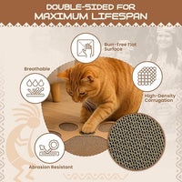 Paw-Shaped Cat Scratcher | Reversible Cardboard Kitten Scratcher | Kitten Scratching Board for Indoor Cats | cat Scratcher Cardboard for Small & Medium Cats & Kittens | Cat Toy (Small)
