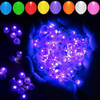 50pcs White LED Balloon Lights - 50PCS / Purple