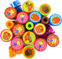 Tiny Mills 24 piece fall stampers for kids, self-inking autumn and Thanksgiving stamps - view 4